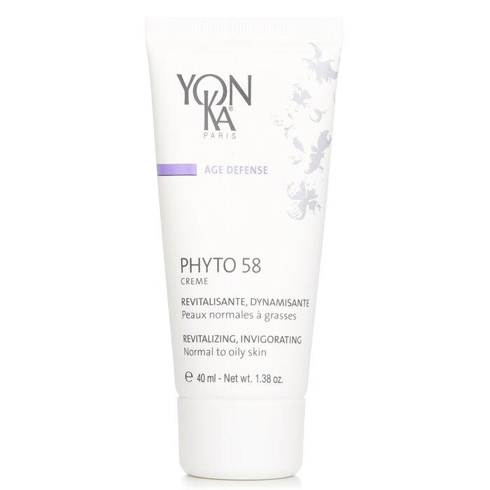 YONKA Age Defense Phyto 58 Crème Au Romarin + Vit. A.E.F. - Revitalisant, Tonifiant (Peau normale à grasse) 40ml/1.38oz