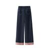 Women's Wide-Leg High-Waisted Dark Blue Jeans - Retro Style for Spring 2025