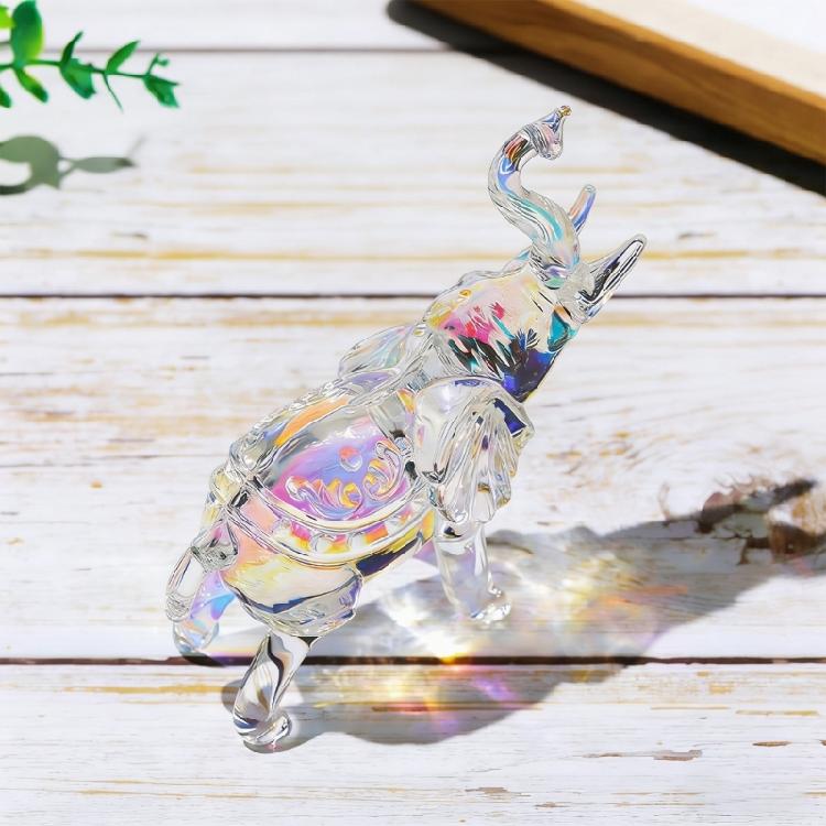 Crystal Elephant Statues Glass Elephant Figurines Collectibles Animal Sculpture Lucky Feng Shui Ornament Home Decors