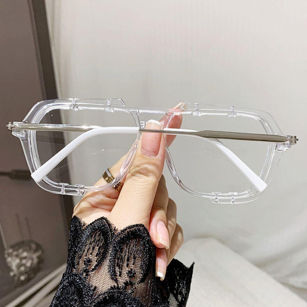 Punk Square Frame Sunglasses Anti-Uv 380 Travel Accessories Black Shades Glasses Street Photos Decoration Eyewear For Women Men