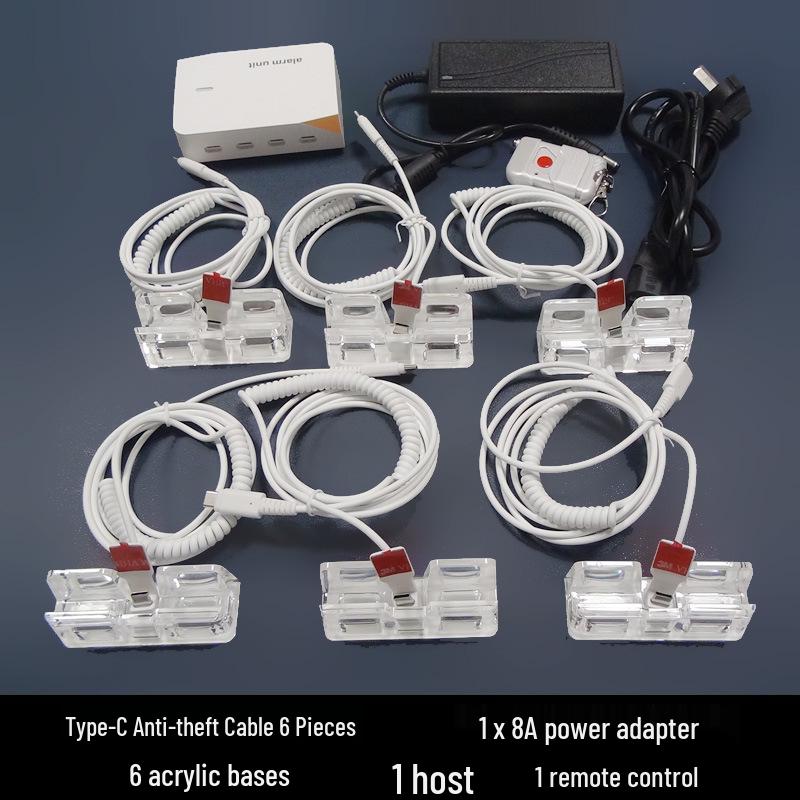 Multi-Channel Anti-Theft Display Stand with One-to-Eight Alarm for Mobile Phones