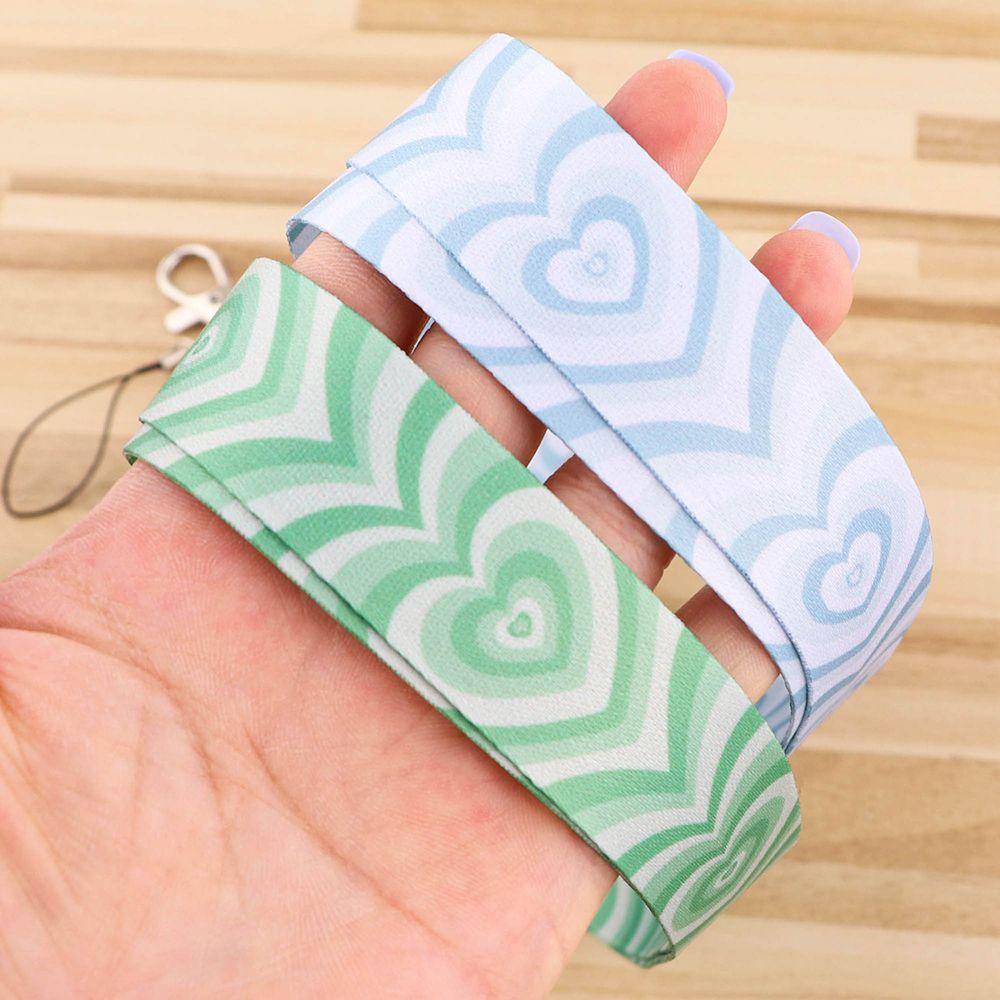 Strap Keychain Key Ring Holder ID Card Pass Hang Rope Badge Holder Love Neck Strap Heart Lanyard