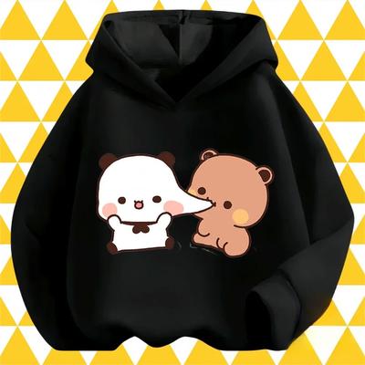 Budu Printed Children's Casual Loose Top Children's Hooded Sweatshirt