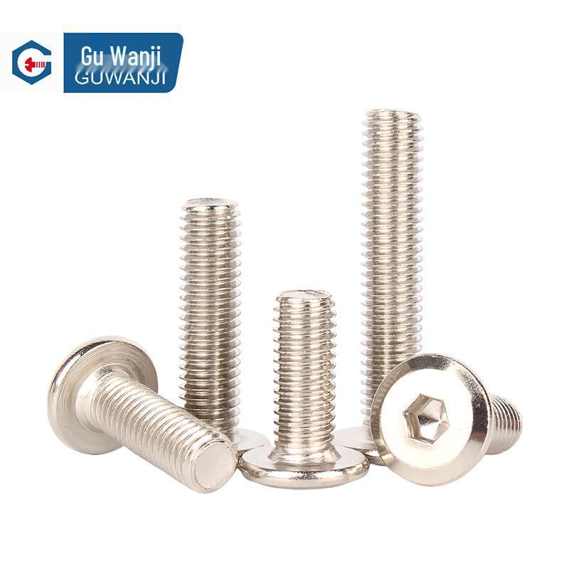 GUWANJI Nickel Plated Hex Socket Chamfered Screw