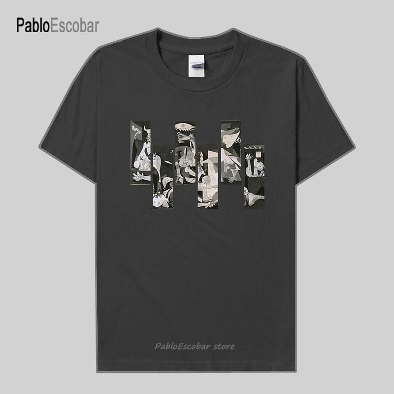 World famous painting series t-shirt Picasso New Art Painting Guernica Short sleeve clothes cotton summer Harajuku Streetwear 4XL