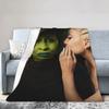 Elphaba  Glinda Wicked Movie Warm Plush Throw Blanket for Kids and Adults Flannel Couch Bedspread Sofa Cover
