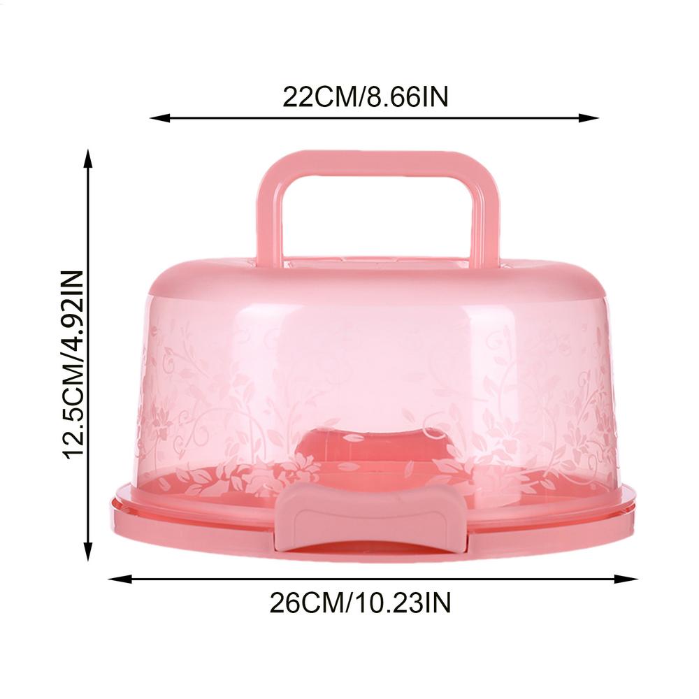 

Cake Carrier With Lid And Handle Portable Cake Box with Handle Dust-proof Baking Pastry Storage Box Transportation Cake Rack