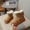 snow boots for girls  winter short boots for kids thickened warm casual cotton shoes