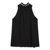 Summer 2024 Black Retro Halter Off-Shoulder Women's Dress