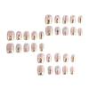 Gold Bows False Nail 30 Pieces Shimmering Cats Eye Effect Comfort Fit Press On Nail for Formal Event or Casual Wear
