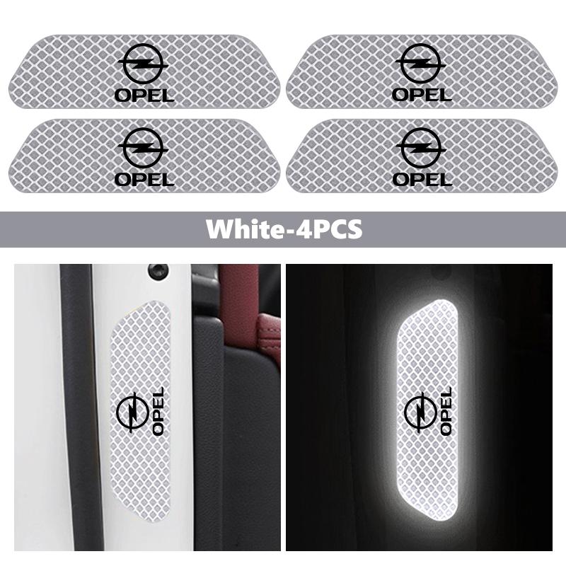 For Opel Car Door Sticker Safety Warning Reflector Tape Decal Auto Accessories ADAM ASTRA J K CORSA E INSIGNIA MOKKA VIVA Meriva