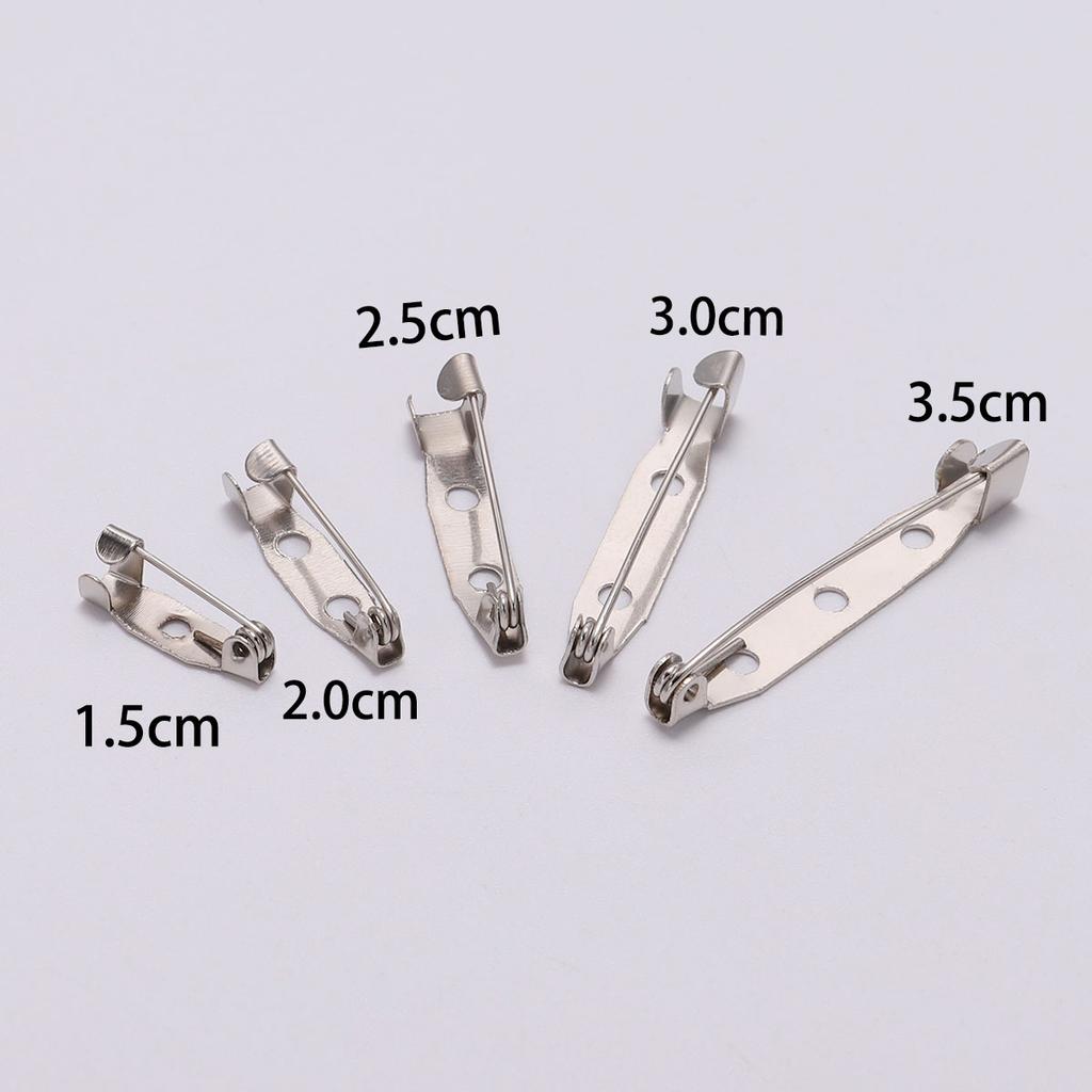 50pcs/lot 15 20 25 35 40 Mm Brooch Clip Base Pins Safety Pins Brooch Settings Blank Base For DIY Jewelry Making Supplies