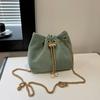 Fashion Pump Belt Bucket Bag New Corduroy Chain Messenger Bag Personalized Simple Shoulder Bag