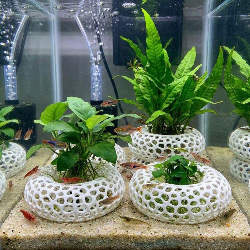 Porous Structure Aquarium Fish Shelter 3D Printed Fish Resting Place Betta Habitat Small Fish