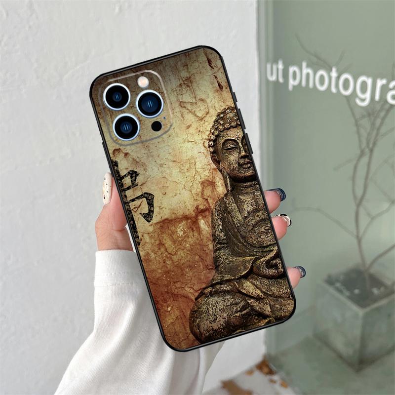 Gautama Buddha Silicone Soft Case For iPhone 17 Air 11 14 15 16 Pro Max 12 13 Mini 16e 16 Plus Back Cover
