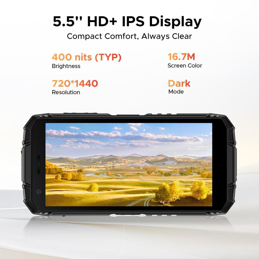 DOOGEE Fire 3 Max Rugged Phone, 32GB+256GB/2TB Android 15, 8350mAh 5.5" , 48MP+20MP Night Vision, 2 Camping Lights, IP68/IP69K/GPS