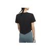 Nike Dri-FIT One Printed Logo Solid Color Round Neck Short Sleeve T-Shirt Women Tops Black DD4955-010