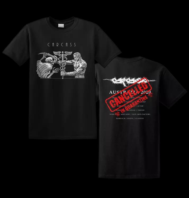 Summer CARCASS - 'Cancelled Skull Tour' T-Shirt Men Clothing Oversized T Shirt