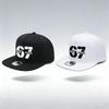 1/2 STKS Y2K 67 Platte Rand Hoed, SIX SEVEN Geometrisch Print, Ademend, Streetwear Esthetiek Pet
