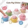 Cute Pig Silicone Clicker With Stress Relief Keychain Backpack Decor Fidget Toy