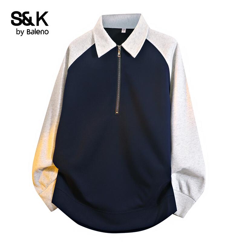 Baleno Men's S&K Colorblock Half-Zip Polo Sweatshirt