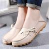 Casual Women's Single Shoes, Mother Shoes, Flat-bottomed Peas Shoes, Nurse Shoes, Lace-up Tendon Low-top Shoes