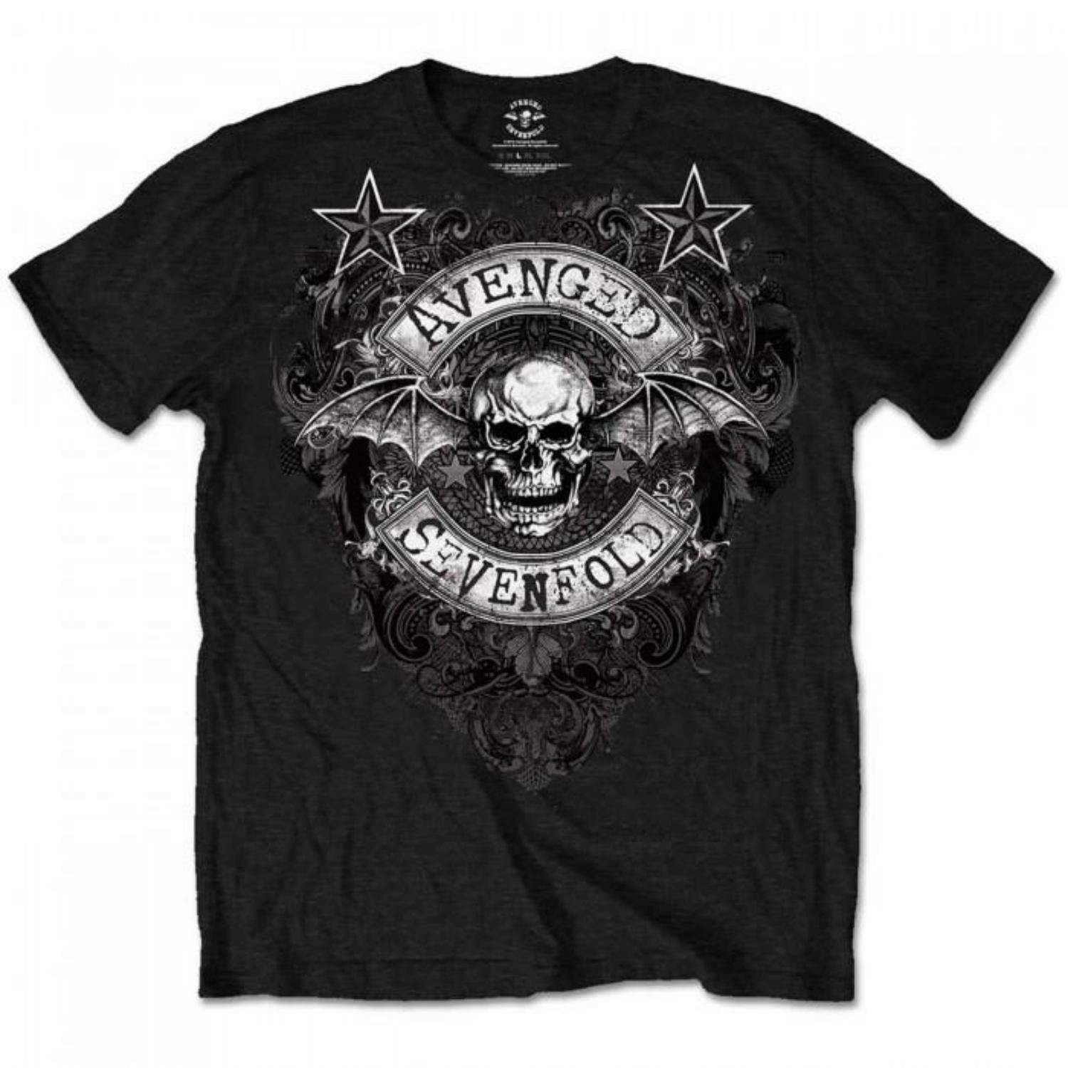 

Avenged Sevenfold Unisex Adult Flourish Stars T-Shirt S чёрный
