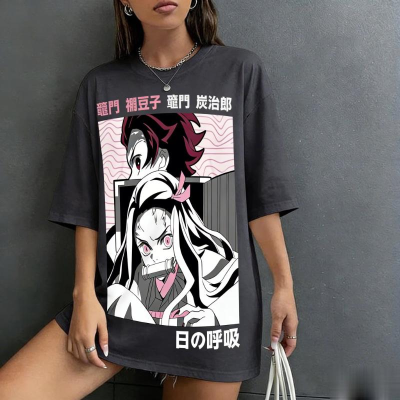 Demon Slayer Nezuko Tanjiro Anime T Shirt Men Women Cotton Short Sleeve Tops Summer 2026 Casual Graphic Tee Manga Streetwear Y2k