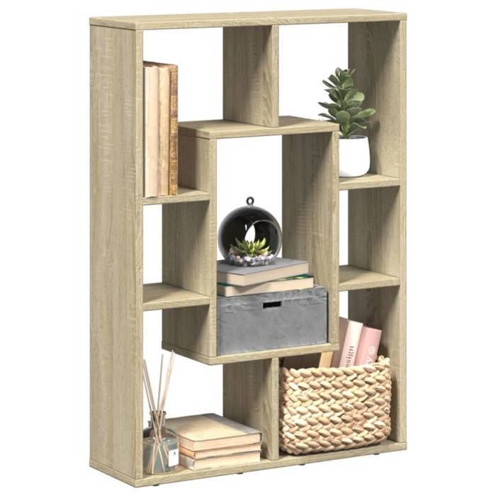VidaXL Bookcase Sonoma Oak 63x20x90 Cm Engineered Wood, Shelf, Storage Shelf, Book Support, Shelf To 858140
