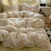 A 3-piece Set of Hollowed-out Lace Duvet Covers, Bedding Including (1 Duvet Cover +2 Pillowcases) Without Cores, Comfortable