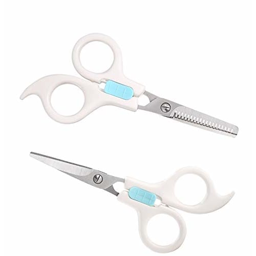 

Children s Hair Cutting Scissors, Baby Thinning Scissors, Baby Hair Scissors with Child-Safe Lock, Set of 2 Thinning Scissors and Hair Scissors [1-Yea