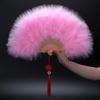 Palace Fan Comic Show Dance Fan Photography Performance Opera Stuffed Cos Palace Dance Classical Feather Fan Ancient Costume