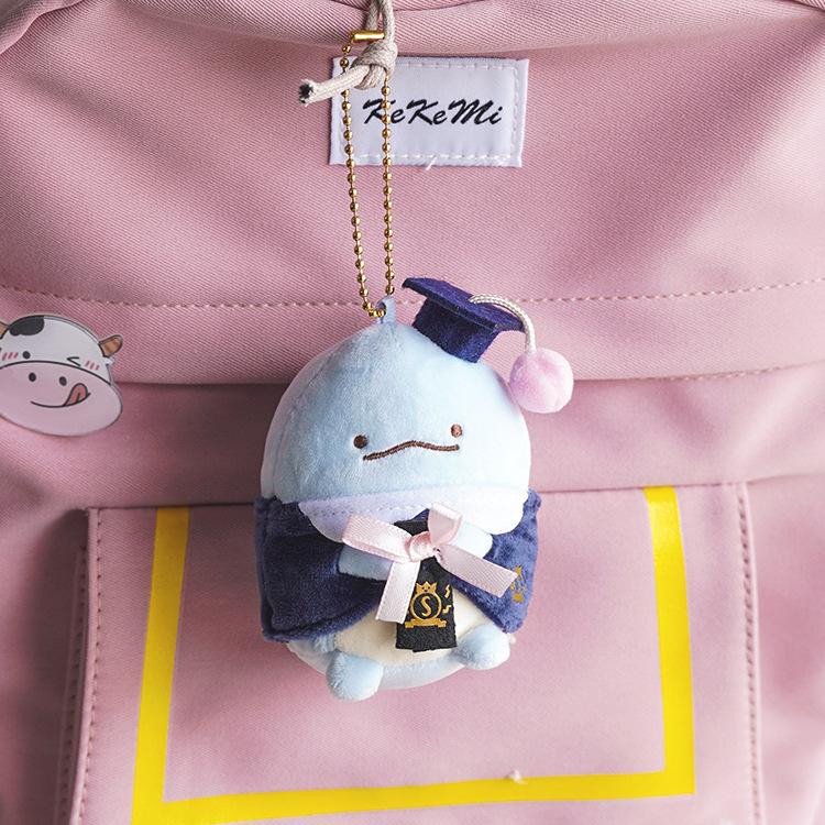 Cute Fried Shrimp Plush Keychain Cartoon Doll Bag Charm Girly Pendant Toy