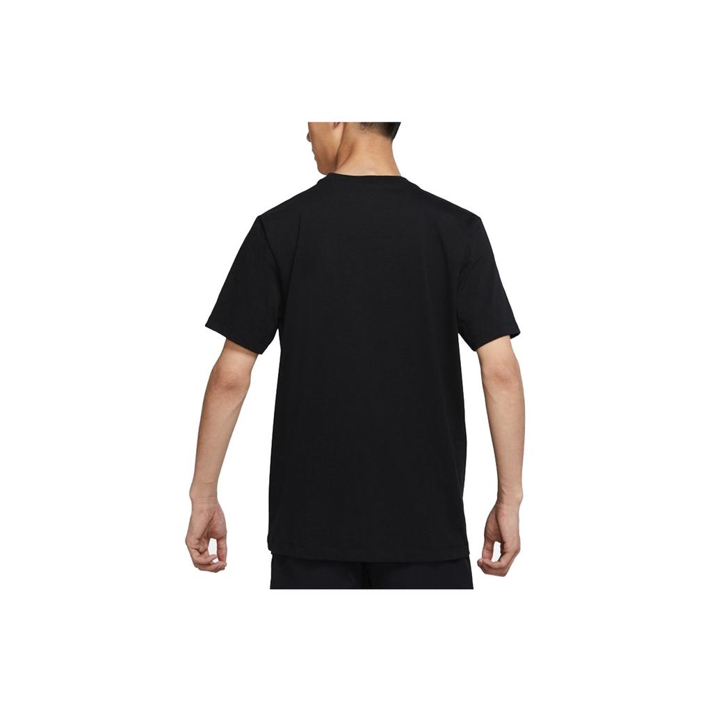Nike Sportswear Casual Breathable Letter Print Crew Neck Short Sleeve T-Shirt Men Tops Black DD3382-010