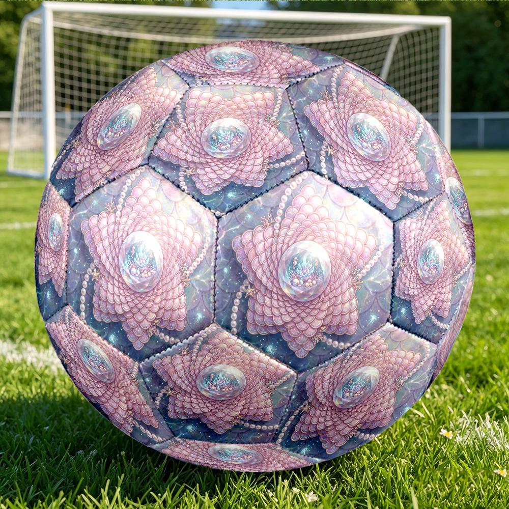 1pc Mermaid Fantasy Themed Soccer Ball, Size 5, Lightweight PVC Material, Outdoor Training Soccer Ball Gift. q62284 Size 5