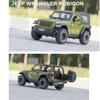 1/32 Scale Jeep Wrangler Rubicon Alloy Model Car Metal Diecast Collection Vehicle Simulation Sound & Light Toy for Kids Christmas Gift