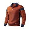 Autumn and Winter Casual Textured Corduroy Fabric Contrasting Color Single-breasted Long-sleeved Men's Shirt