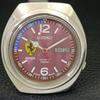 SEIKO AUTOMATIC VINTAGE 7009A JAPAN MENS FERRARI DIAL WATCH a700405-5