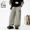 Boys Winter Fleece Lined Sweatpants Loose Fit Wide Leg Pants 2026
