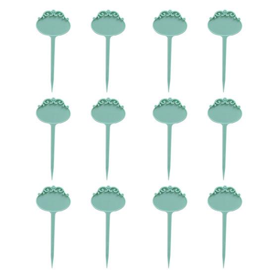 12 stk/sett Plantemarkør Multi-former Skarp spiss Vanntett PP Frukt Grønnsakshage Stake Plant Tag Drivhusrekvisita