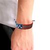 Woven Bracelet Handcrafted Red White Blue Patriotic Bracelet Adjustable American Flag Bracelet 4th of July Jewelry