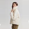 ELLE Collar Short Solid Color Loose Simple Comfortable Commuter Basic Down Jacket Women outerwear Off-White EY48871