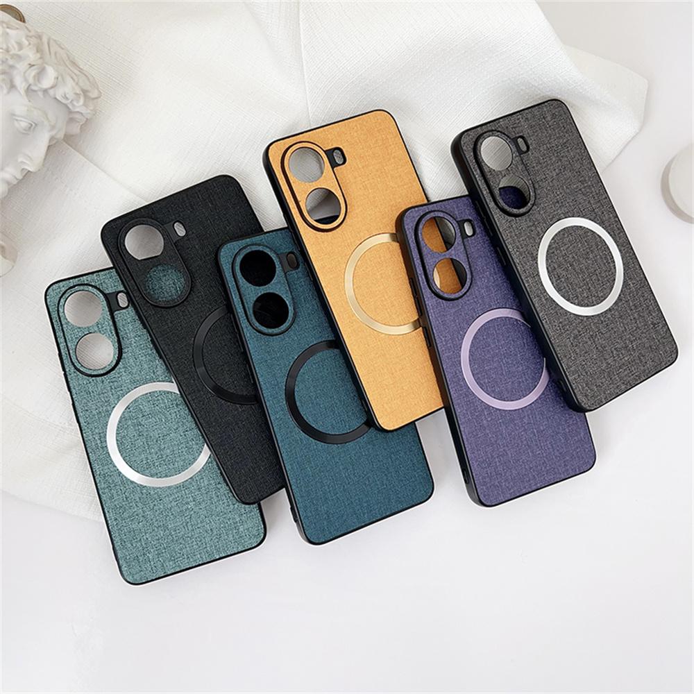 For Xiaomi Poco X7 Pro 5G Case Drop-Proof TPU+Cloth Back Phone Cover Compatible with MagSafe
