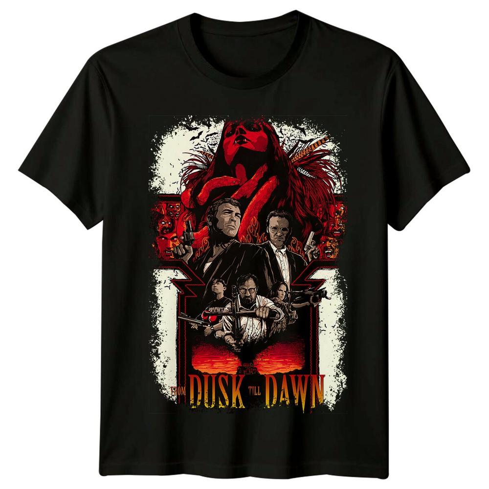 Von Dämmerung bis Morgengrauen (1996) Filmposter Inspiriertes T-Shirt Retro Tee Unisex
