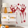 Halloween Decoration Vinyl Decal Blooding Handprint Bloody Sticker Realistic Red Blood Effect