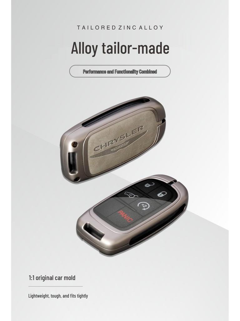 Chrysler 300C Genuine Leather Key Case for 2012-2016 Models, Sebring, Grand Voyager