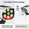 Solar Powered Virtual Camera Safety Light, Two-way Fixture, Multi Style Motion Sensor Waterproof Fence Outdoor Platform Floodlight