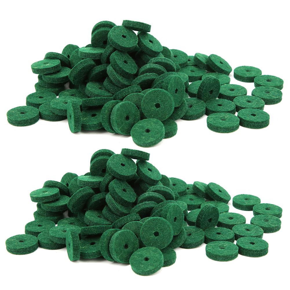 

180PCS Green Pure Wool Piano Keyboard Felt Pad Round Musical Instrument Accessory