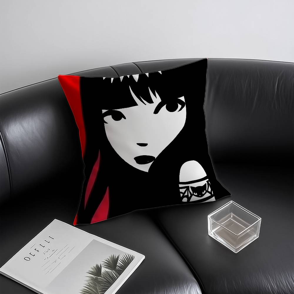 Anime E-Emily The Strange Pillow Case Anti-dustmite Invisible Zipper Sofa Bed