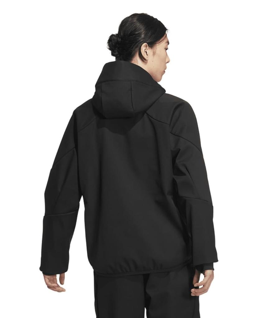 adidas Regular Fit Bonded Fleece Hooded Track Top Standard.1 Triple-Layer Full-Zip KWY05-JH1031 (Black/LL/Men's)